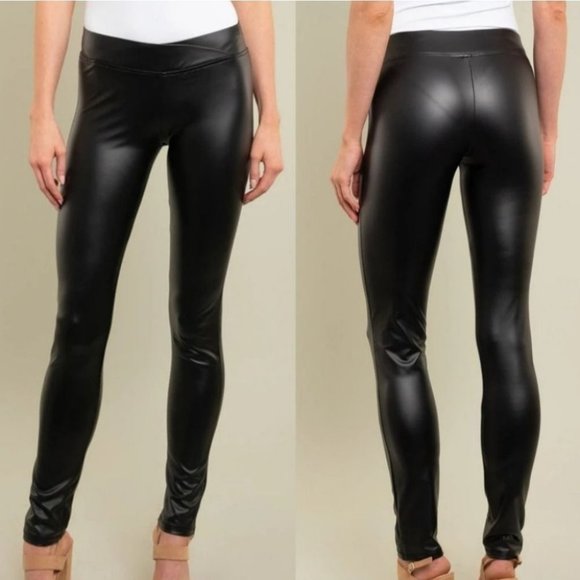 Black Latex Leggings Pants - Picture 6 of 6